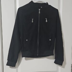 Fashion Nova Black Bomber Jacket